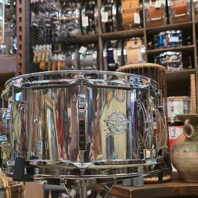 Dunnett Classic Stainless Steel 7"x14" Snare Drum w/ Polished Deko Lugs + Bag image 2