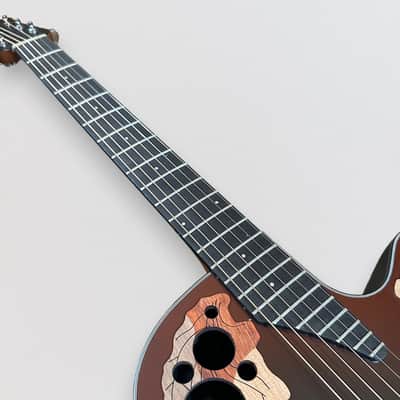 Ovation CE44-RRB-G Celebrity Elite Mid-Depth Acoustic-Electric Guitar - Reverse Red Burst image 6