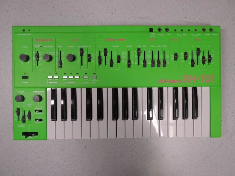 Roland SH-101 Monophonic Analog Synthesizer Refinished by GHOSTINMPC Custom Green [Three Wave Music] image 1