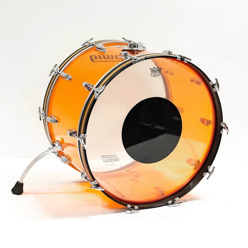 1970s Ludwig Vistalite 14x22" Bass Drum with Single-Color Finish image 2