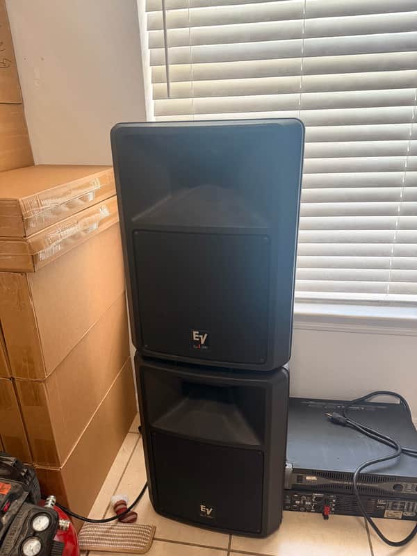 Electro-Voice EV SxA100 Powered PA Speakers Pair – 12" Active (CLEAN)