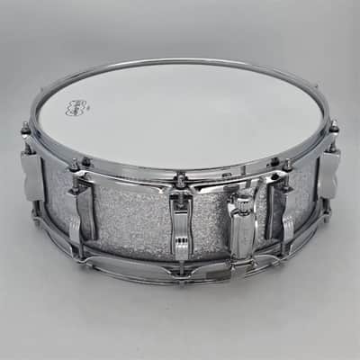 Used Ludwig Classic Oak Snare Drum 14x5 Silver Sparkle - Very Good image 2