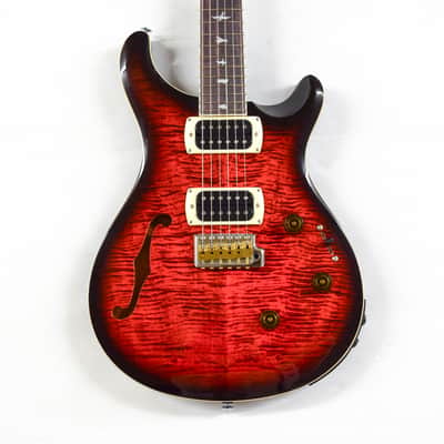 PRS SE Custom 24 Semi-Hollow Piezo - Orange Tiger Smokeburst image 1