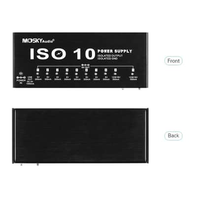 Mosky ISO 10 Isolated Output Guitar Bass Effect Pedal Power Supply 9V 12V 18V image 4