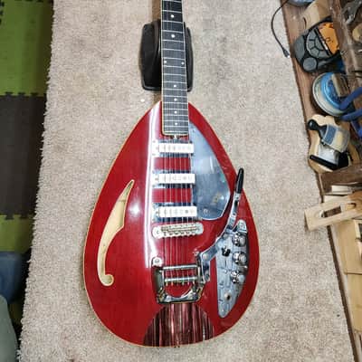 Vox Mark VI Acoustic Teardrop 1966 - Red image 14