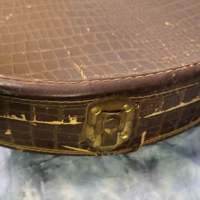 Vintage RARE 1959 Gibson 3/4 Size Melody Maker Soft Shell Electric Guitar Case Alligator Print image 7