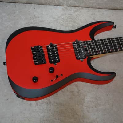 NEW! Jackson Pro Plus Series DK Modern MDK7 HT guitar Satin Red w/ Black bevels image 1
