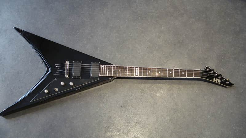 Esp Ltd V-500 Flying V Electric Guitar Black image 1