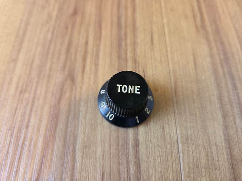 Vintage 1970's Fender Black Plastic Stratocaster Tone Control Knob! image 1