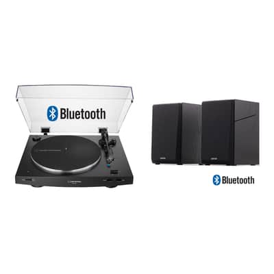Audio-Technica AT-LP3XBT-BK Automatic Belt Drive Turntable Package with Edifier R990BT Bluetooth image 4