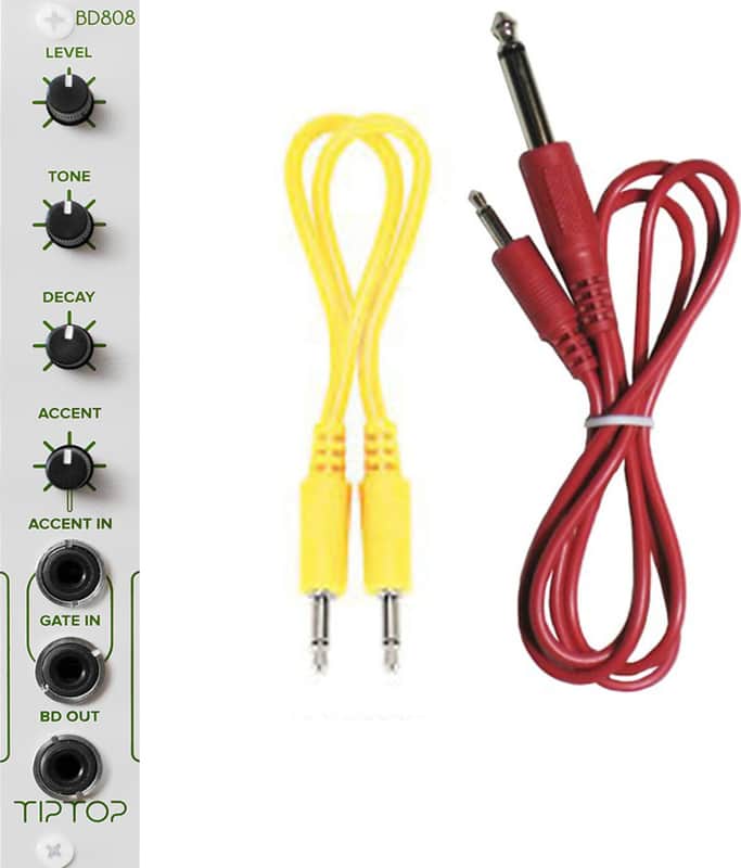 Tiptop Audio BD808 TR808 Bass Drum Generator Eurorack Module w/ 2 Cables image 1