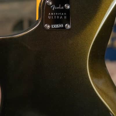 Fender American Ultra II Meteora Bass, Ebony Fingerboard - Texas Tea with Deluxe Molded Hardshell Case - Demo image 12