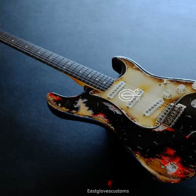 Fender Stratocaster Black Heavy Aged Relic image 4