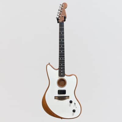 Fender American Acoustasonic Jazzmaster Acoustic-Electric Guitar - Arctic White image 9
