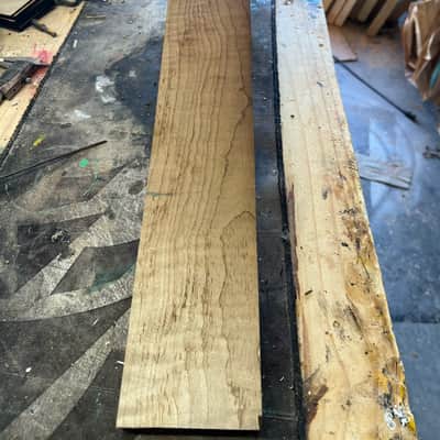 Madlad Instruments 2A Figured Torrified Roasted Flame Maple Guitar Neck Blank 2026 - Unfinished image 2