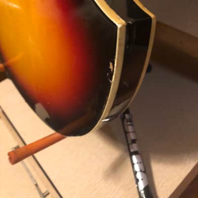 Trump Teisco violin guitar 1960s Sunburst by Tiesco image 14