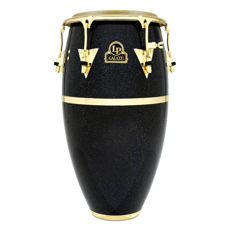 Latin Percussion LP809Z Galaxy Fiberglass Conga - Black Hologram with Gold Tone Hardware image 1