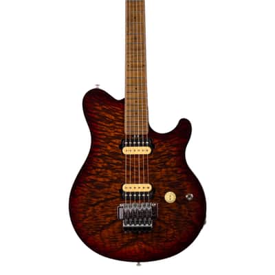 Recent Ernie Ball Music Man Axis Quilted Black Cherry Burst w/Proprietary Design DiMarzio Pickups image 7