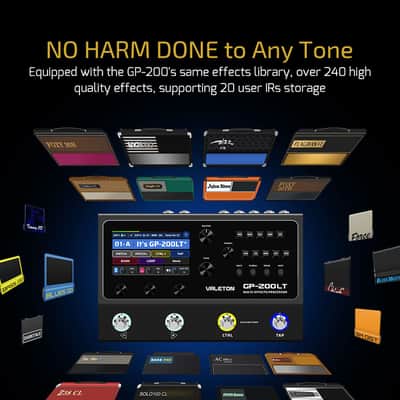 VALETON Multi Effects Processor Multi-Effects Guitar Bass Pedal with Expression Pedal FX Loop MIDI I/O Amp Modeling IR Cabinets OTG USB Audio Interface GP-200 LITE(U.S. domestic inventory) image 4
