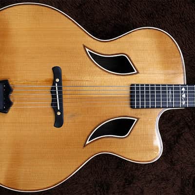 One Of A Kind German Handmade Flat Top Jazz Guitar 1970s Natural Gloss All Solid Woods image 1