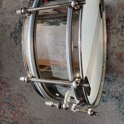 Vintage 1960-1970 Stowasser Wien handcrafted steel Sonor clone concert marching snare drum 14x4” w/ case jazz image 9