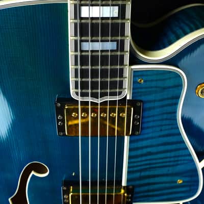 Heritage  Super Eagle 1998 Blue Sunburst Rare Archtop Guitar image 22