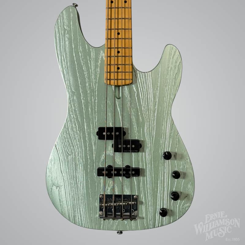 Sire Marcus Miller P6-4 String Bass Guitar, Maple Fingerboard, Surf Green Metallic image 1
