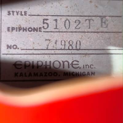 Epiphone 5102/TE 1970 - 1971 - Cherry image 13