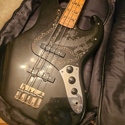 1978 Ibanez 2609B Professional Black Eagle Double Cutaway 4-String Bass with Maple Fretboard - Black image 15