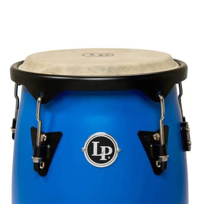 LP Discovery II Ultralight Conga Set 10" & 11" w/Stand Race Car Blue image 3