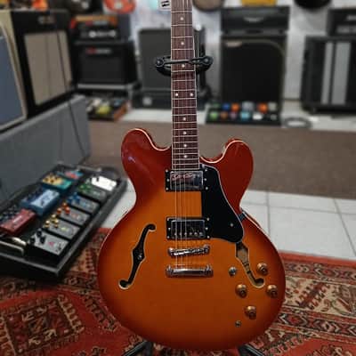 Vintage VSA500HB Reissued Series Semi-Hollow - Honey Burst image 5
