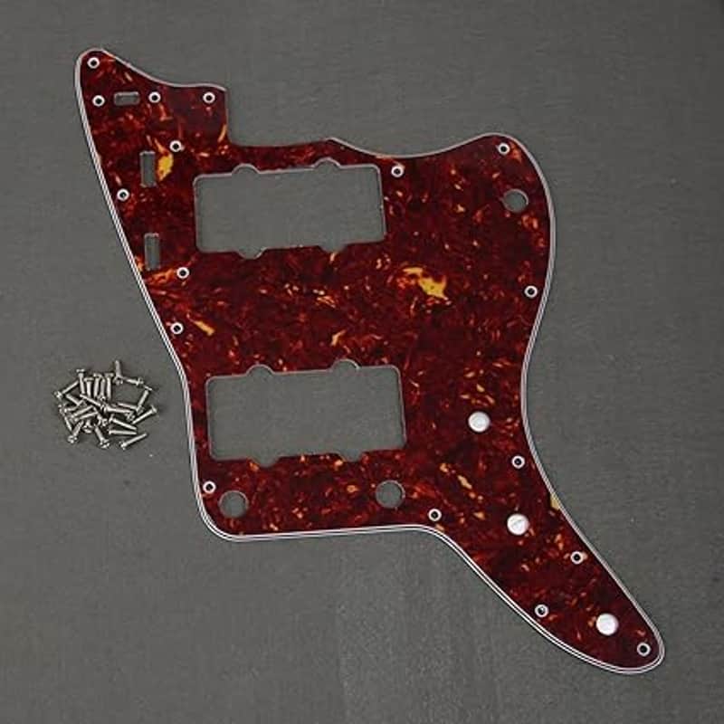4Ply Red Tortoise Shell Vintage JM Pickguard Guitar Scratch Plate w/Screws Fit Vintage Style JM Guitar Part image 1