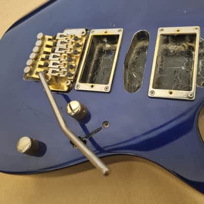 Ibanez RG Japan Electric Guitar Body Loaded Floyd Rose, Pots Purple Gold MIJ image 6