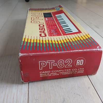 Casio PT-82 32-Key Mini Synthesizer 1980s - Red image 10