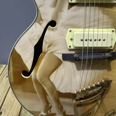 Two Semi-Hollow D'Angelico and One 57 Retro Fender Amp Combo image 5