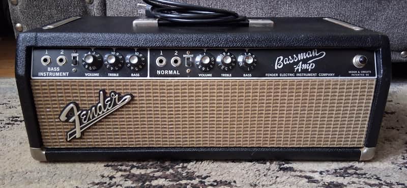 1965 Fender Bassman Rare  AA165  Circuit  - Black image 1