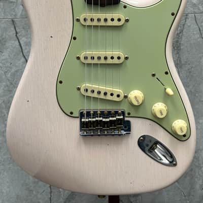 Fender Custom Shop 1959 Stratocaster Journeyman Relic 3A Rosewood Fingerboard, Super Faded Aged Shell Pink 9236091088 SERIAL NUMBER CZ582653 - 7.6 LBS image 1
