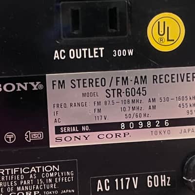 Vintage Sony STR 6045 Stereo Receiver-Cleaned, Tested, Outstanding image 11
