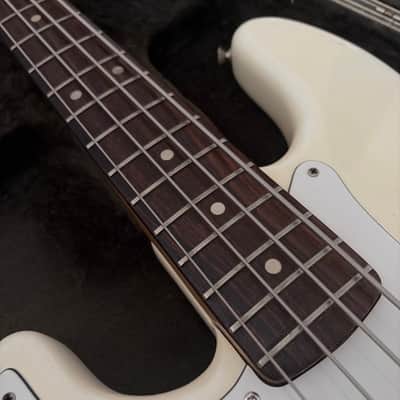 1976 Fender Precision Bass Left-Handed refin nitro olympic white image 9