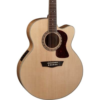Washburn J40SCE Heritage 40 Series Jumbo Acoustic Electric Guitar Regular Natural image 1