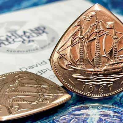 **Special Offer 20% Discount** Two (2) Queen Elizabeth 1967 Half Penny Coin Guitar Picks. image 2