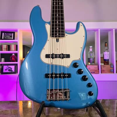 Alleva Coppolo LG5 Standard in Blue Metallic with Bound Indonesian Rosewood Fingerboard & AC In-House 60s Pickups image 2