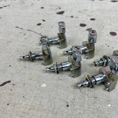 Vintage Fender 6 In-Line Guitar Tuners-Tuning Keys Chrome Circa 1970's 1980's image 10