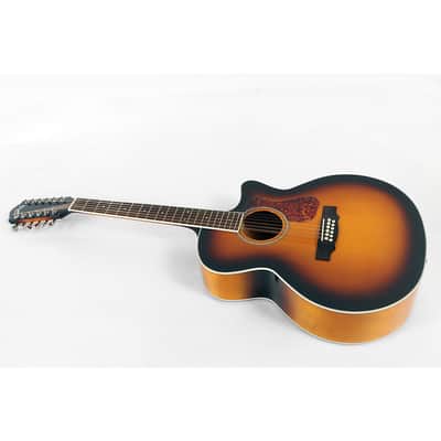 Guild F-2512CE Deluxe 12-String Cutaway Jumbo Acoustic-Electric Guitar Regular Antique Burst image 1