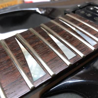 1991 MIJ Charvel Archtop Dinky DKA-110-HH, MoP Sharkfin, Superb, Trans Black, Vintage Gig Bag image 21