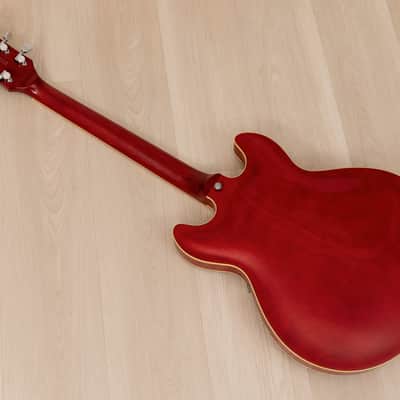 1986 Yamaha SA1300 Super Axe Vintage Semi-Hollowbody ES-Style Guitar Persimmon Red, 100% Original image 12