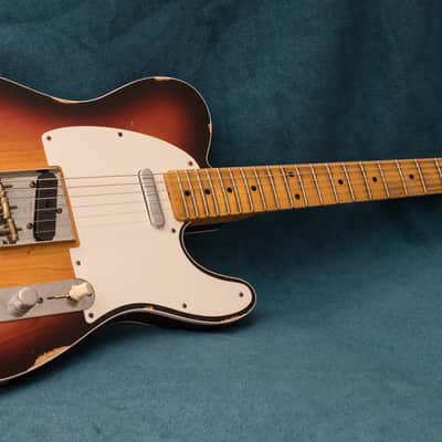 Custom Shop Fender 59 Telecaster, Custom Relic MN Wide-Fade Chocolate 3-Color, Sunburst 2022 - sunburst image 2