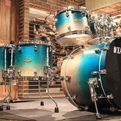 Tama Starclassic Walnut/Birch 5pcs Satin Sapphire Fade Drum set - Demo! image 1