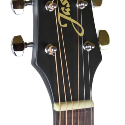 Jasmine S35 Dreadnought Acoustic Guitar - Matte Black w/ Gig Bag image 5