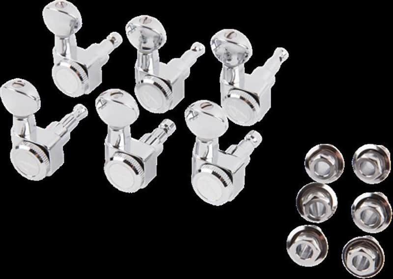 Fender Locking Tuners with Vintage-Style Buttons, Polished Chrome image 1